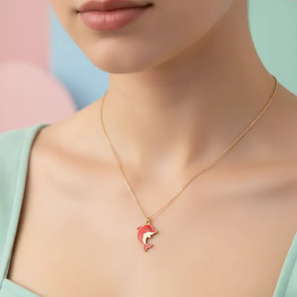 Gold_Brass_Dolphin_Pendant_Necklace_For_Women